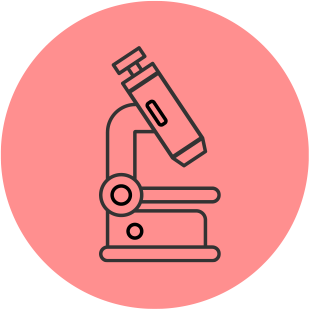 pink microscope icon